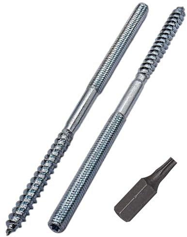 SKIR'CO (100 pezzi) Bulloni M6 x 120 mm, viti con tassello filettato a doppia estremità, bulloni a doppia testa