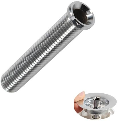 NIYATA Viti per cestello del lavandino, viti per lavello cucina, M12 x 70 mm, viti di bloccaggio estese in acciaio inox, per bacinella per stoviglie in acciaio inox, evacuazioni fisse (argento)