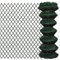 Juroupi Chain Link Fence Steel 1x25 m Green,Chain Link Fence,Garden Fencing,Chain Link Fencing,Garden Fencing Barrier-140349