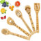TICKLELY 5 pezzi Set di Utensili da Cucina - Mestoli e Spatole in Legno - Perfetti per Ogni Chef e Cucina, Confortevole e Resistente - Modello di Cucciolo