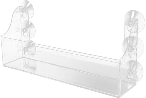 Alipis Acrylic Suction Cup Fridge Shelf for Beverage Storage - Transparent No Drill Display Rack for Kitchen and Refrigerator Organization (5 Bottle Capacity)