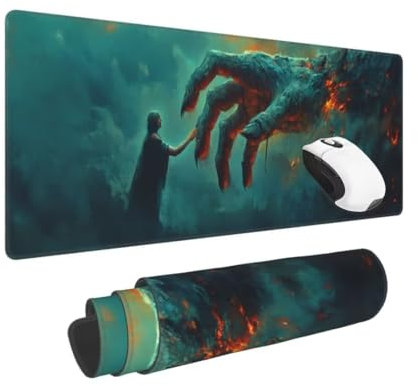 Mouse Mat Horror XXL Gaming Mouse Pad Abstract (600*300*3 MM) Extended Large Mouse Mat Desk Pad, Stitched Edges Mousepad Desk Mat, Non Slip Rubber Base Desk Accessories, for Gaming Office Accessories