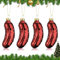 Hejo 4 Stück Weihnachtsgurke Christbaumschmuck Rot, Gurke Weihnachtsschmuck aus Glas, Mehrweg Baumschmuck Tannenbaum Christbaum Gurken Klein, Weihnachtskugeln Gurke für Weihnachtsdeko Eventdeko (Rot)