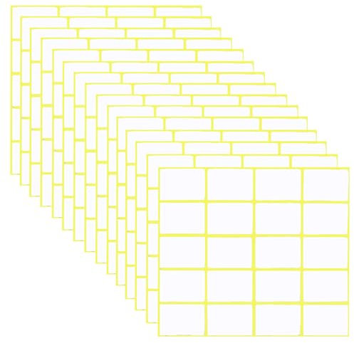 Meekye 300 Stück Etiketten Selbstklebend, 28 x 40 mm Aufkleber zum Beschriften, Universal Klebeetiketten Haushaltsetiketten Tiefkühletiketten Adressetiketten für Büro Küche und Marmelade