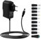 12V 1A Cargador Universal con 10 Enchufes de DC, Adaptador de Corriente para Router WLAN, Router, Tiras LED, Cámara de Vigilancia, Caja de TV, Radio, Monitor LCD, Ventilador Caso, 1M