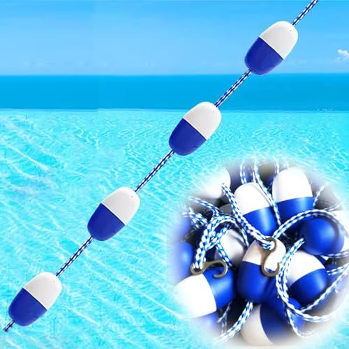 Corde galleggianti di sicurezza per piscine, 3 metri, 7 metri, 8 metri, 9 metri, 10 metri, 20 metri, boe per piscina, corda di sicurezza per piscina, divisorio di corsia, corda di confine per piscin