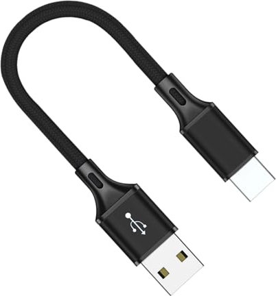 Generico Type C Cable, Fast Charging Cord, 25cm Nylon Build, Portable Data Function, Reliable Compact Type-C Charger for Laptop, Phone, Computer, Travel, Charging, 9.84 Inches