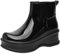 vejtmcc Stivali da pioggia da donna, impermeabili, a mezza altezza, antiscivolo, comodi stivali da giardino, eleganti stivali da lavoro, di alta qualità, Nero , 41 EU