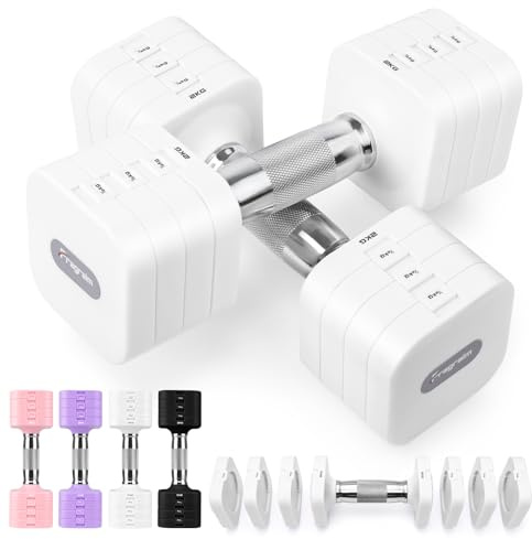 Fragraim 5 KG x 2 Verstellbar Hanteln Set für Frauen Männer Handgewichte Sets Kurzhanteln Verstellbar für Heimfitnessstudio Training Krafttraining Geräte