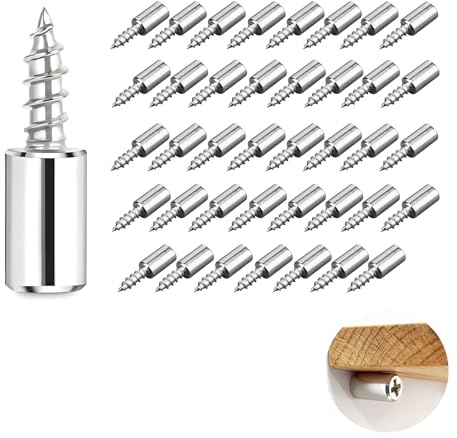 40Pcs Taquet Etagere Supports d'étagère à vis Autotaraudeuses, Chevilles de Support Etagere Murale, Pour les bibliothèques, les penderies et les armoires, Consoles pour étagères