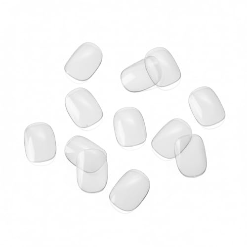 Clear False Big Toe Nails, 16 Pieces In 2 Sizes 18-19mm, Natural Looking Replacement Toenails, No Glue Required