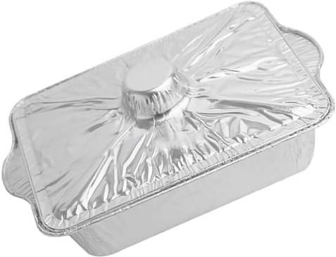 BESPORTBLE Barquettes Aluminium avec Couvercle Jetables pour Barbecue Pique- Cuisson au Four Conservation des Aliments Usage Intérieur et Extérieur