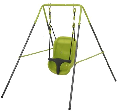 schaukelgestell,Baby-Schaukel mit Sicherheitssitz, Indoor & Outdoor Babyschaukel aus Stahl, ergonomischer Ganzkörpersitz bis 25 kg, Stabiler Metallrahmen, wetterfest– für Kinderzimmer & Garten