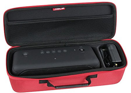 Hard EVA Travel Red Case for Sony SRS-XB40 Powerful Portable Wireless Speaker - Fits the Way Charger by Hermitshell