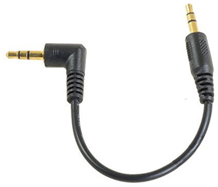 M16 3.5mm Stereo Audio Klinkenkabel AUX, 90° gewinkelt + gerade, vergoldete Stecker, 20cm, kompatibel mit Auto-Audiosystem, TV, Soundbar, Lautsprecher, Handy, Kopfhörer