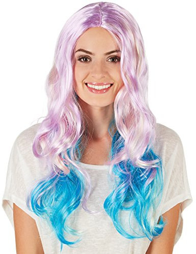 tectake dressforfun Frauenperücke Fashion Pastell | Wundervolles, gestuftes Haar | Extra langes Kunsthaar