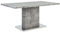 Esstisch für 6 Personen Betonoptik grau rechteckig 160x90 cm mit Sockel Pasadena