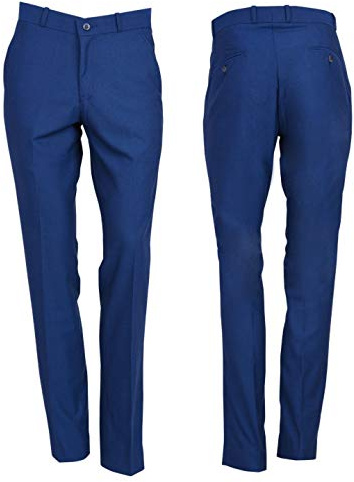 Mens Tonic Sta Press Trousers Slim Fit Retro Mod 60s 70s Vintage 2 Tone Pants (Blue Tonic, 36 Waist)