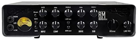 ashdown - RM-800-EVO II, Testata per Basso 800 W con Preamplificatore Serie Rootmaster Evo con Presa Jack Ingresso Attiva e Passiva per l'utilizzo con Strumenti ad Alta e Bassa Impedenza