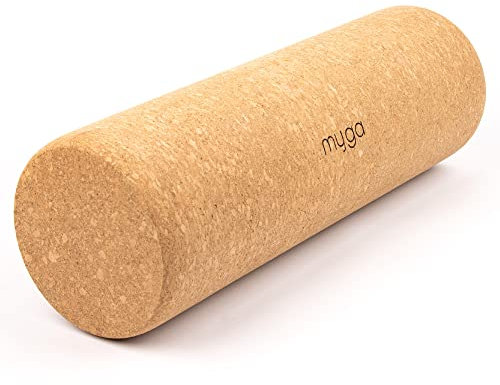 Myga Massagerolle aus Kork, für Yoga, Sport, Fitness, Physio und Reha, ideal für myofasziale Lösung, Triggerpunkt und Muskeltherapie, 45 cm