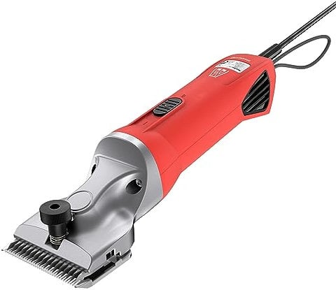 Masterclip Hunter Horse Clipper - Mains Powered Heavy Duty Horse Clippers Fitted with A2 Fine Cut Blades - Suitable for All Coat Types [Red]