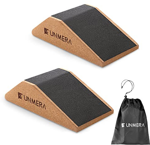 2PCS Non Slip Professional Squat Ramp, Heel Elevated Squats and Calf Raises, Slant Board for Weightlifting and Fitness