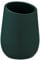 WENKO Bicchiere porta spazzolini Badi per spazzolini in ceramica di qualità e superficie opaca, bicchiere per spazzolino e dentifricio, ideale per bagno o WC di cortesia, Ø 8 x 11 cm, Verde scuro