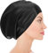 Badekappe für langes Haar, schwarz, Erwachsene, Unisex, Badekappe für Damen, Herren, Damen, Dreadlocks, Haarverlängerungen, Zöpfe, Locken, Afros, Silikon-Duschhaube (mittel)