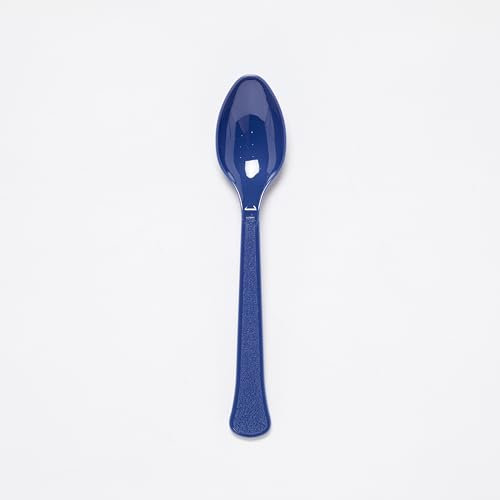 Amscan 9915409-209 - Navy Blue Eco-Friendly Re-usable Dishwasher Safe Plastic Party Spoons - 24 Pack