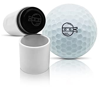 SWVL Sports Ninja Golf Ball Stamp Marker Multiple Designs Faces, Emojis Icons & More