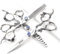 SHARONDS 6/7 Zoll Professionelle Haarschere Personalisierte Saphir Friseurschere Salon Edelstahlschere Set 40-45% Ausdünnungsrate (6-Zoll 3tück)