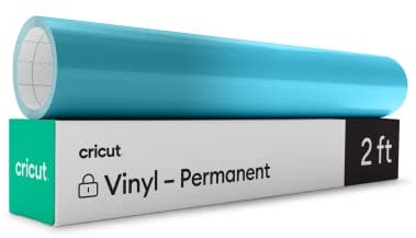 Cricut Vinyl mit wärmeaktivierter Farbveränderung (Permanent) | Türkis <-> Hellblau | 30,5cm x 61cm (12 x 24) | Selbstklebende Vinylrolle | Für alle Cricut-Schneidemaschinen