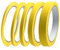 5 rotoli di nastro adesivo giallo, nastri sottili per pittori, nastro coprente per artisti, nastro adesivo per artisti, larghezza 3/5/7/10/15 mm x 20 m, nastro coprente scrivibile, nastro coprente di