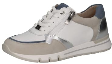 Caprice Comfort Damen Sneaker flach aus Leder mit Reißverschluss