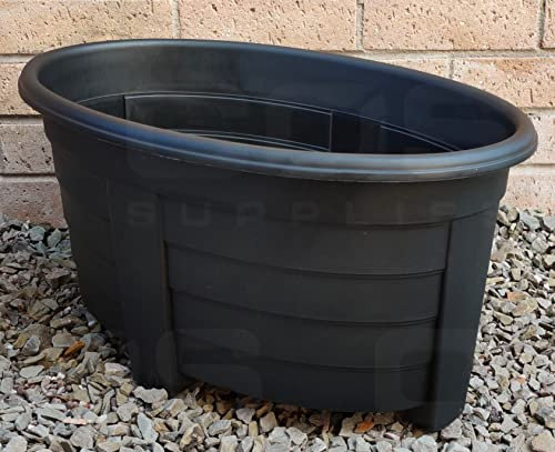 Pot de fleurs ovale en plastique pour intérieur et extérieur 55 cm