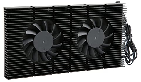 GOWENIC GPU Backplate Memory Radiator, Aluminum Alloy Heatsink Cooler with 4Pin Cooling Fan and Thermal Pad for Graphics Card RTX3090 3080 3070