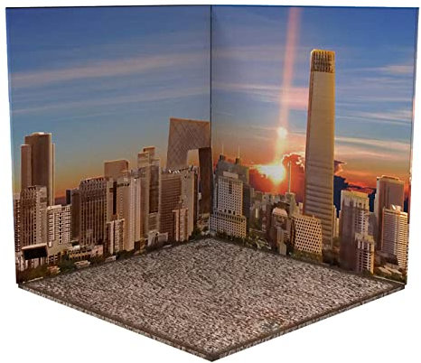 Paowsietiviity 1:12 Hintergrund Szene Modell Sammlung Layout Display Hintergrund Stadt, 21.5cmx21.5cm