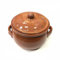 NOBILE LOVELYCARE Pentola bombata in terracotta con coperchio diametro 20cm artigianale MADE IN ITALY cottura lenta