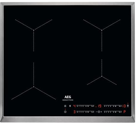 AEG IKB64431XB Plaque de cuisson autonome/induction/Hob²Hood/Commande Slider / 60 cm/Cadre en acier inoxydable / 4 zones de cuisson/Fonction Power/Sécurité enfant