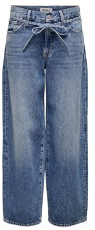 ONLY Female Straight-Fit Jeans ONLGIANNA Mittlere Taille Ballon Schnitt Jeans