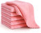 Moosfor Lot de 6 chiffons de nettoyage en microfibre, absorbants et lavables, pour l'entretien de la voiture, doux et non pelucheux, 30 x 30 cm, rose