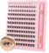 Poiuyoiu Individual Lashes Manga Cluster Lashes Kit with Bond and Seal Lash Glue 120Pcs D Curl False Eyelashes Natural Look Wispy Anime Lashes Reusable Fake Eyelashes Extensions Kit (Mixed 8-16mm)
