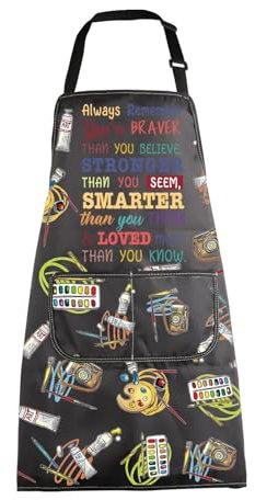 BNQL Painting Artist Apron With Pockets - Painter Gifts for Art Lover, Teacher (Art BR Apron)