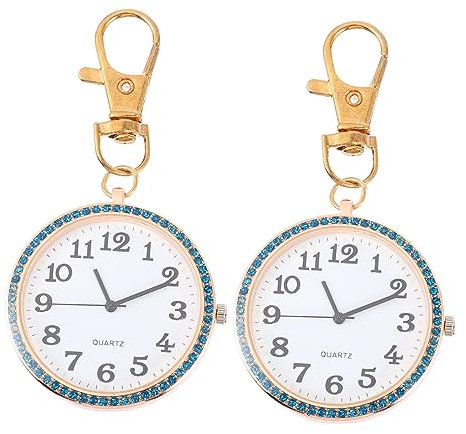 SAFIGLE 6stücke Große Ziffern Pocket Watch Mit Kristallen Tragbare Clip Taschenuhr Für Krankenschwestern Und Medizinstudenten Für Und Praktische Nutzung