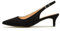 GENSHUO Slingback Pumps für Damen Elegante Kitten Heel Schuhe 5 cm/1,97 Zoll Spitze Lack High Heels mit Geschlossenen Zehen Absatzschuhe für Abend Hochzeit Büro, Schwarzes Wildleder, 38 EU