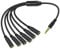 MEIRIYFA 3.5mm Splitter Cable 1 to 6 Ways, 1/8 inch 4-Pole/3-Rings TRRS 1 Male to 6 Female Audio Stereo Splitter Extension Cable 3.5mm Audio 1 Input 6 Output Headphone Headset Extender Cord (53CM)