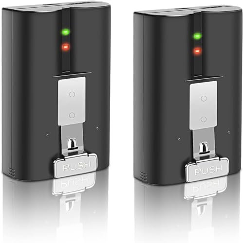 Quick Release Battery for Ring, 2Pack Rechargeable Battery Compatible with Video Doorbell 2/3/3+/4, Stick Up Cam(2/3rd Gen), Spotlight Cam