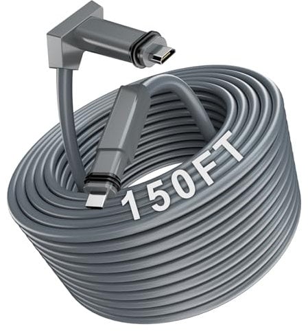HanCenDa Starlink Kabel 150FT (46M) für Starlink Aktuator Gen 2, Ersatzkabel Starlink für Satellit V2, Verlängerungskabel Starlink IP68 wasserdicht, Starlink Kabel für Starlink V2, grau