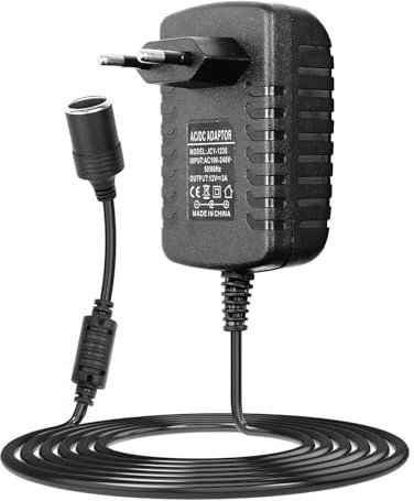 SUCIKORIO 12V 2A Adapter kfz auf Steckdose Universal Netzteil 230V auf 12V Zigarettenanzünder Netzadapter Transformator AC/DC Spannungswandler Steckernetzteil für Kühlbox Auto, Autostaubsauger