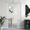 Gecheer Porta Scorrevole Bianca 76x205 cm Vetro Temperato e Alluminio,Porta,Scorrevole,Porta Interne,Set Porte Sorrevoli,Porta Scorrevole in Vetro e Alluminio,Porta per Interno,A155204